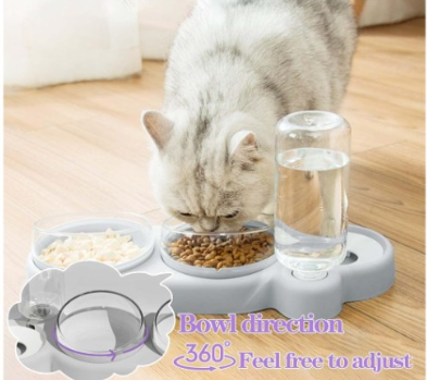 Comedero para gatos automático 2 en 1