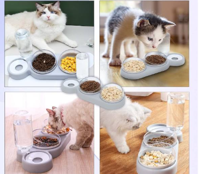 Comedero para gatos automático 2 en 1