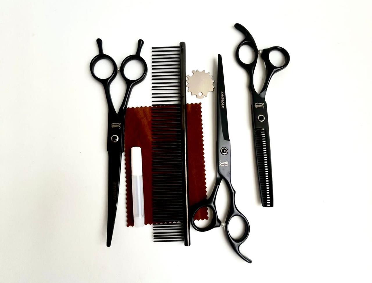 KIT TIJERAS X 3 MAS PEINE PARA MASCOTAS