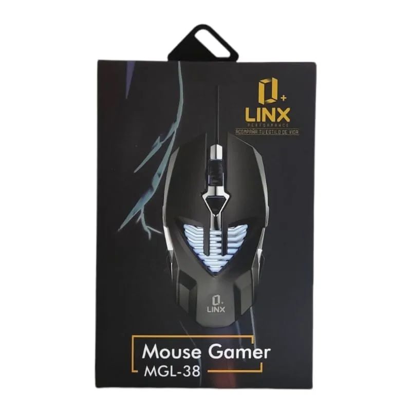MOUSE GAMER RGB LINX 3D DPI 3200DPI NEGR